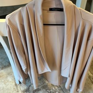 Beige cardigan/blazer. Light weight I also have a olive green one